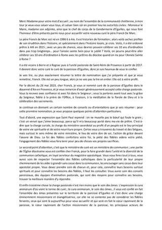 Mot d accueil Mgr Delarbre