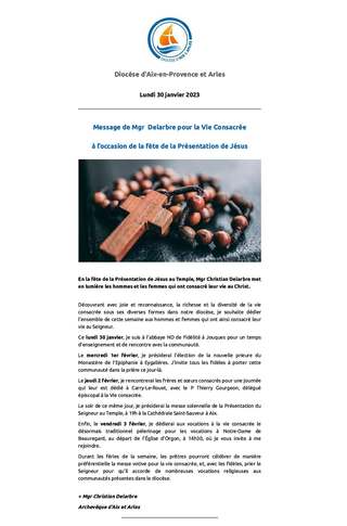 Message Msg Mgr Christian Presentation de Jesus