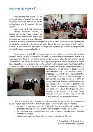 Soiree de doyenne du 17 mai 22