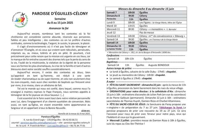 Bulletin semaine 2025 22